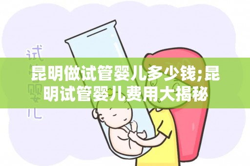 昆明做试管婴儿多少钱;昆明试管婴儿费用大揭秘