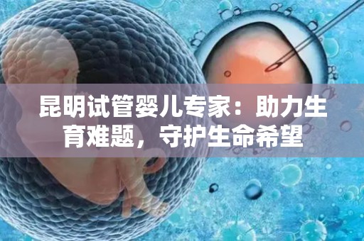 昆明试管婴儿专家：助力生育难题，守护生命希望