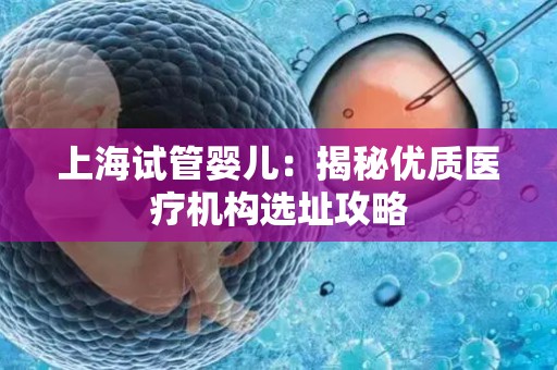 上海试管婴儿:揭秘优质医疗机构选址攻略 上海试管婴儿:揭秘优质医疗机构选址攻略