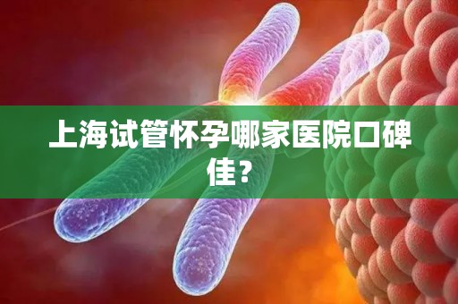 上海试管怀孕哪家医院口碑佳？