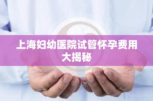 上海妇幼医院试管怀孕费用大揭秘