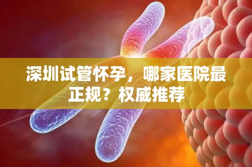 深圳试管怀孕，哪家医院最正规？权威推荐