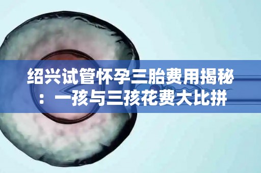 绍兴试管怀孕三胎费用揭秘：一孩与三孩花费大比拼