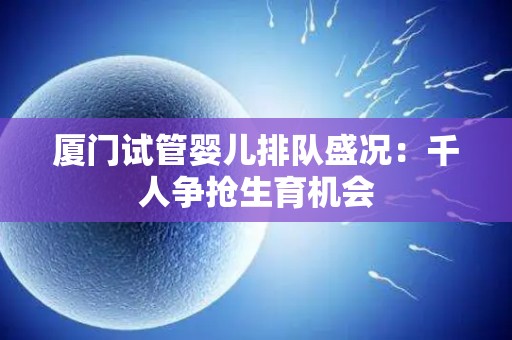 厦门试管婴儿排队盛况:千人争抢生育机会 厦门试管婴儿排队盛况:千人争抢生育机会