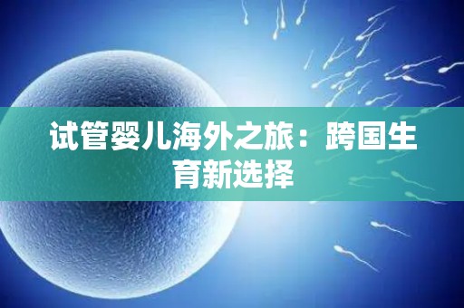 试管婴儿海外之旅：跨国生育新选择