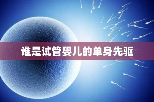 谁是试管婴儿的单身先驱