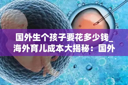 国外生个孩子要花多少钱_海外育儿成本大揭秘：国外生个孩子要花多少钱？