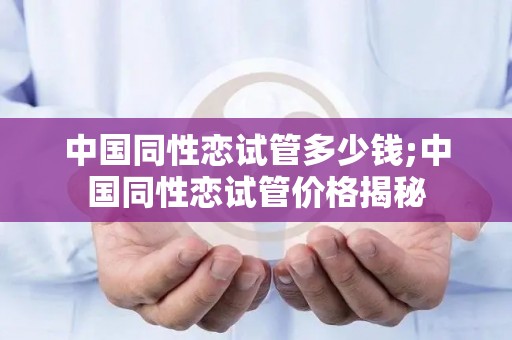 中国同性恋试管多少钱;中国同性恋试管价格揭秘