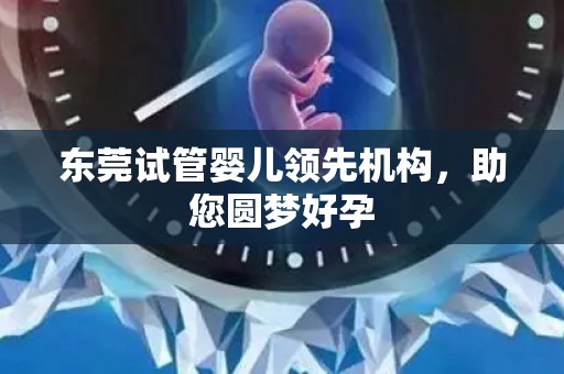 东莞试管婴儿领先机构，助您圆梦好孕