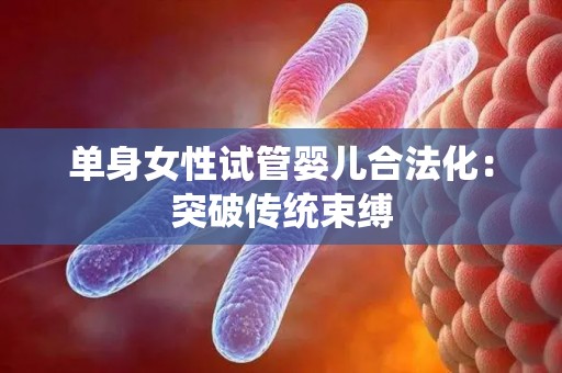 单身女性试管婴儿合法化：突破传统束缚