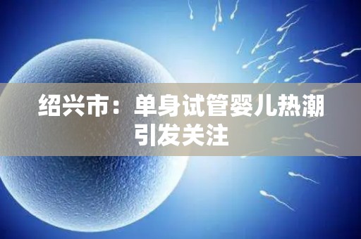 绍兴市:单身试管婴儿热潮引发关注 绍兴市:单身试管婴儿热潮引发关注