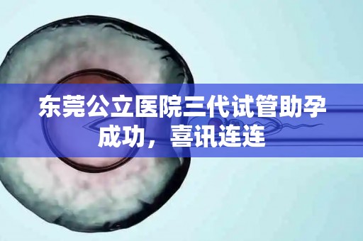 东莞公立医院三代试管助孕成功，喜讯连连