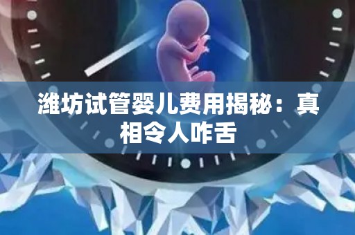 潍坊试管婴儿费用揭秘：真相令人咋舌