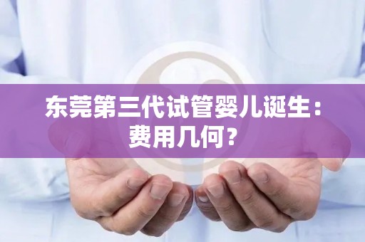 东莞第三代试管婴儿诞生：费用几何？