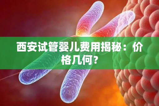 西安试管婴儿费用揭秘：价格几何？