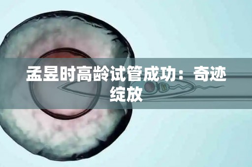 孟昱时高龄试管成功：奇迹绽放