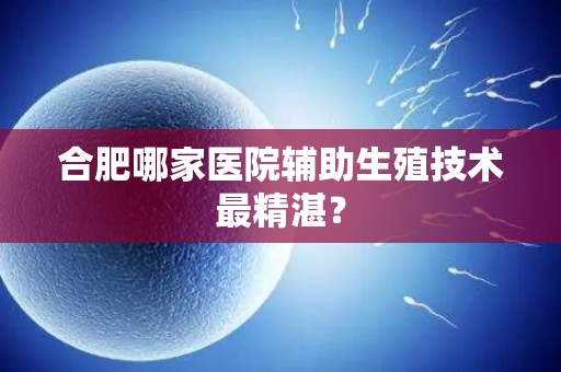 合肥哪家医院辅助生殖技术最精湛？