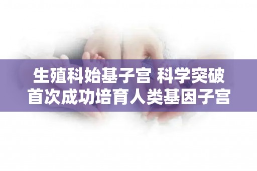 生殖科始基子宫 科学突破首次成功培育人类基因子宫