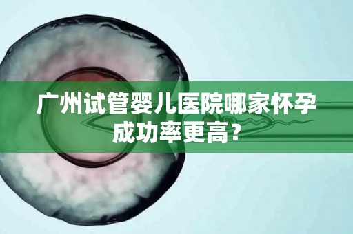 广州试管婴儿医院哪家怀孕成功率更高？