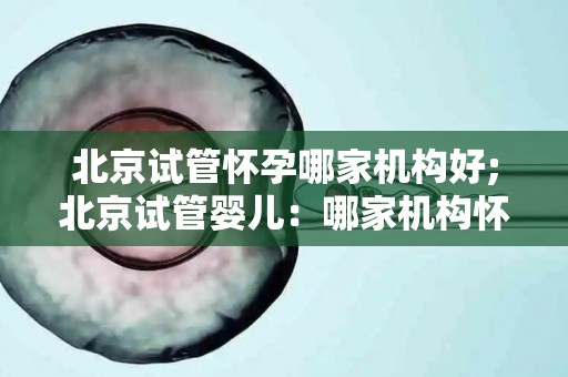 北京试管怀孕哪家机构好;北京试管婴儿：哪家机构怀孕成功率最高？
