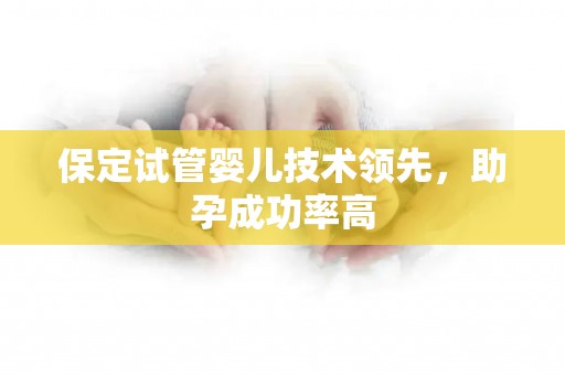 保定试管婴儿技术领先，助孕成功率高