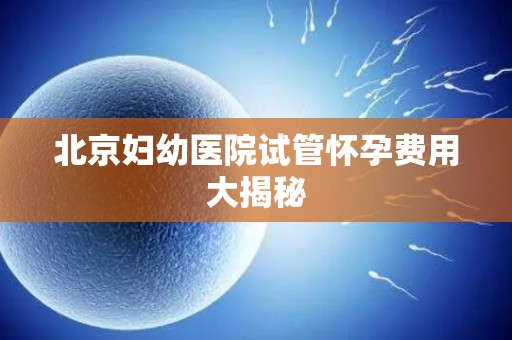 北京妇幼医院试管怀孕费用大揭秘 北京妇幼医院试管怀孕费用大揭秘