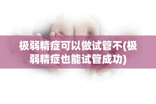 极弱精症可以做试管不(极弱精症也能试管成功)