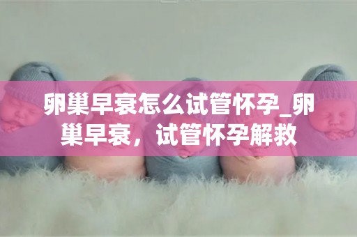 卵巢早衰怎么试管怀孕_卵巢早衰，试管怀孕解救