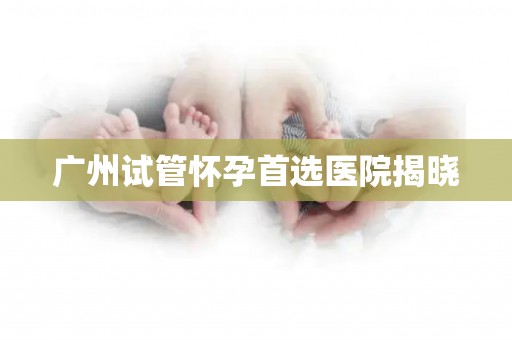 广州试管怀孕首选医院揭晓