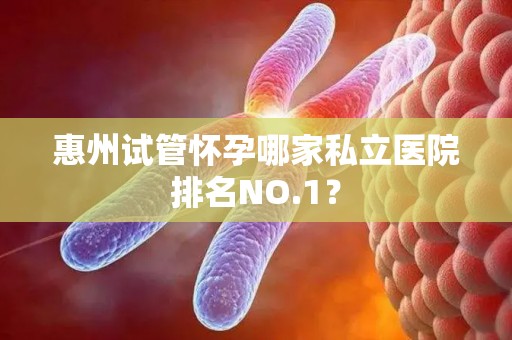 惠州试管怀孕哪家私立医院排名NO.1？