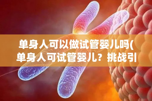 单身人可以做试管婴儿吗(单身人可试管婴儿？挑战引热议)
